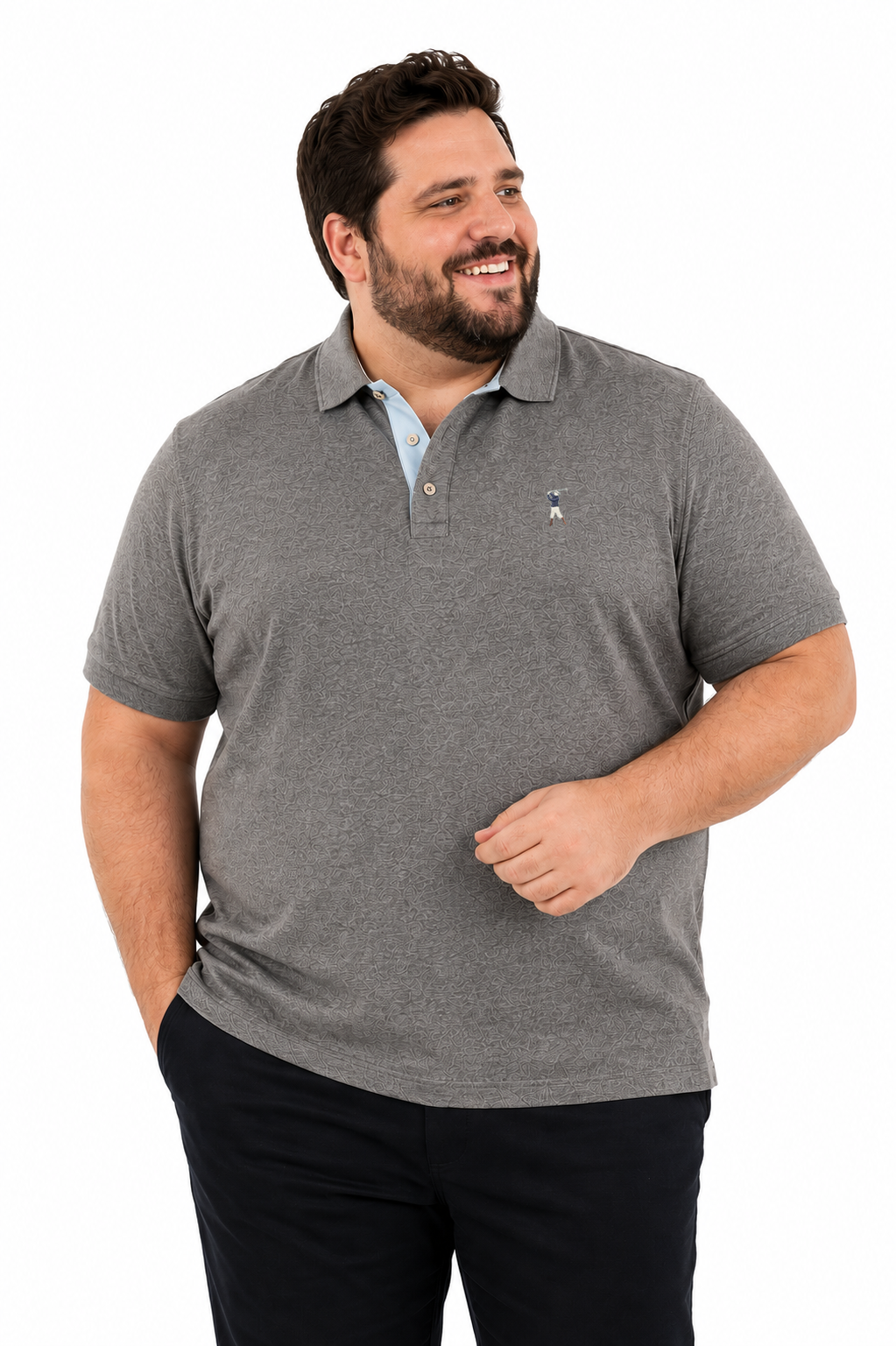 Camisa Polo Colarinho Plus Size