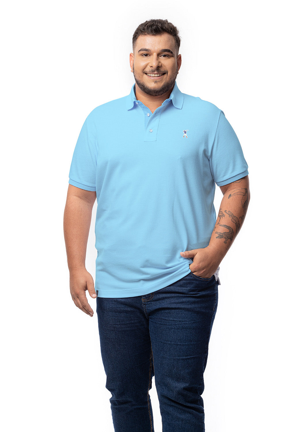 Camisa Polo Colarinho Plus Size