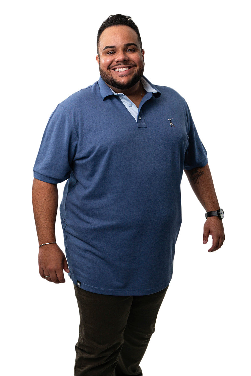 Camisa Polo Colarinho Plus Size