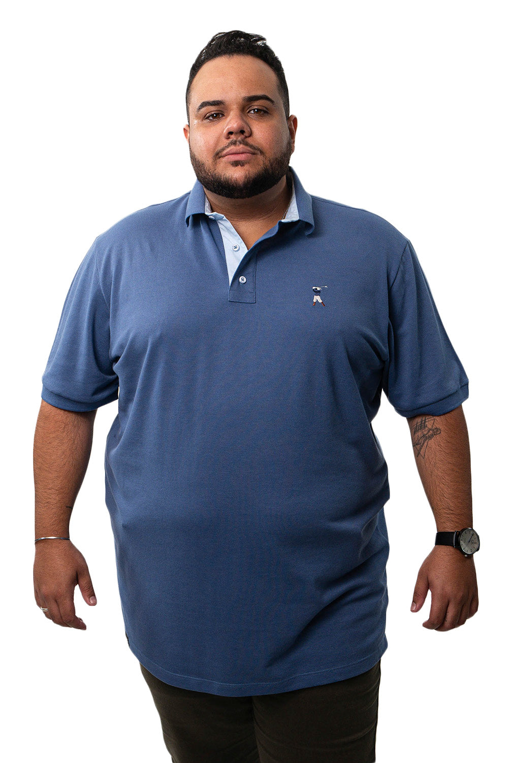 Camisa Polo Colarinho Plus Size