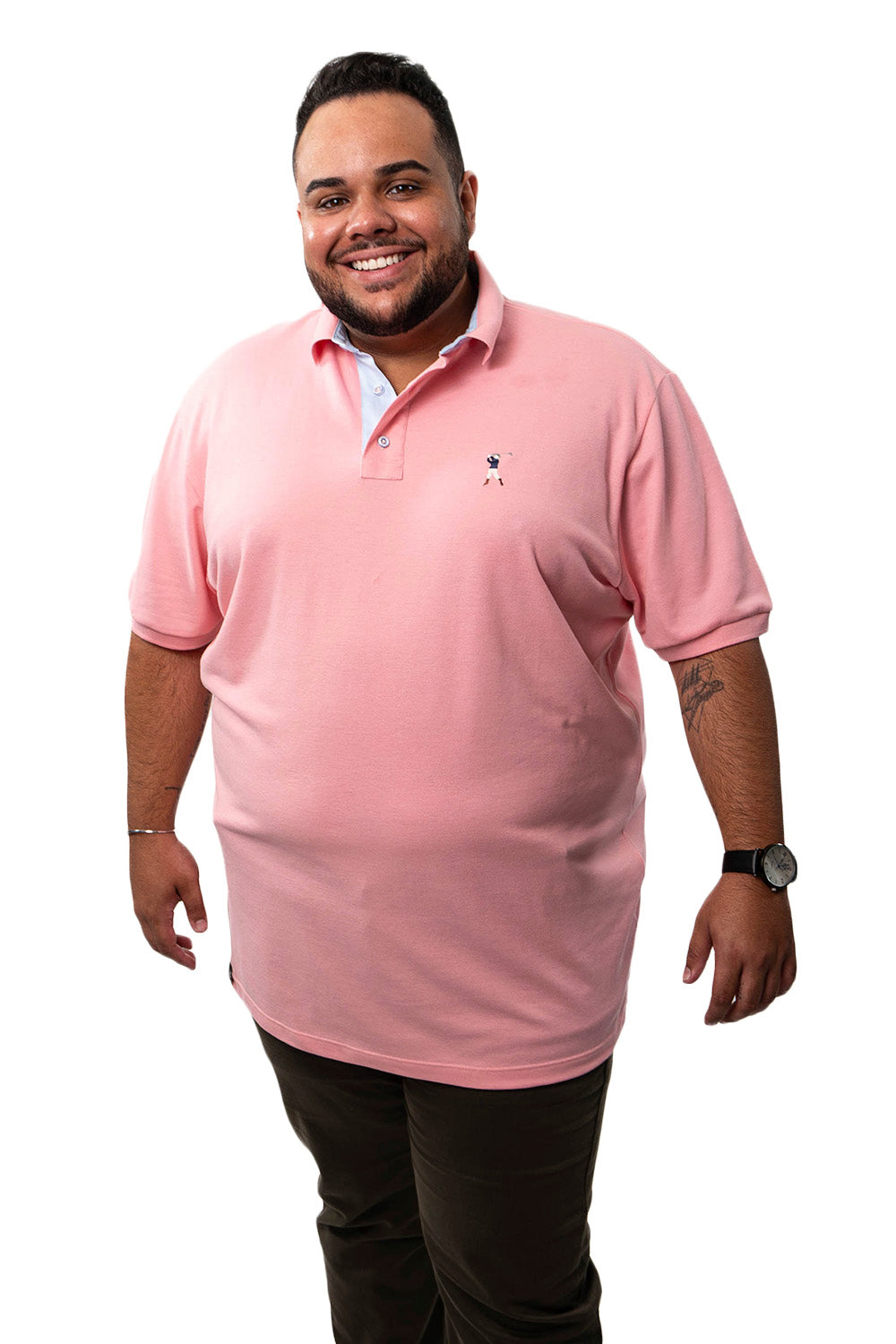 Camisa Polo Colarinho Plus Size