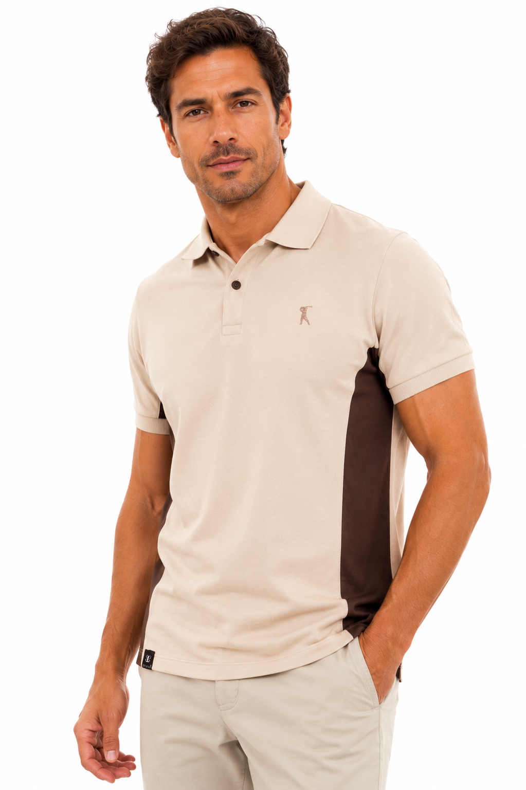 Camisa Polo Recorte Lateral