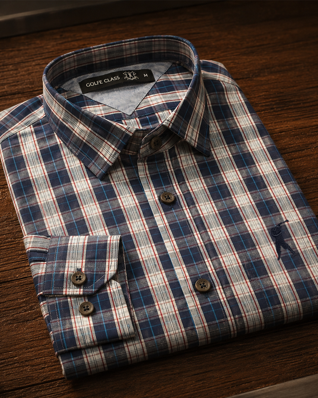 Camisa Social Masculina Xadrez Manga Longa