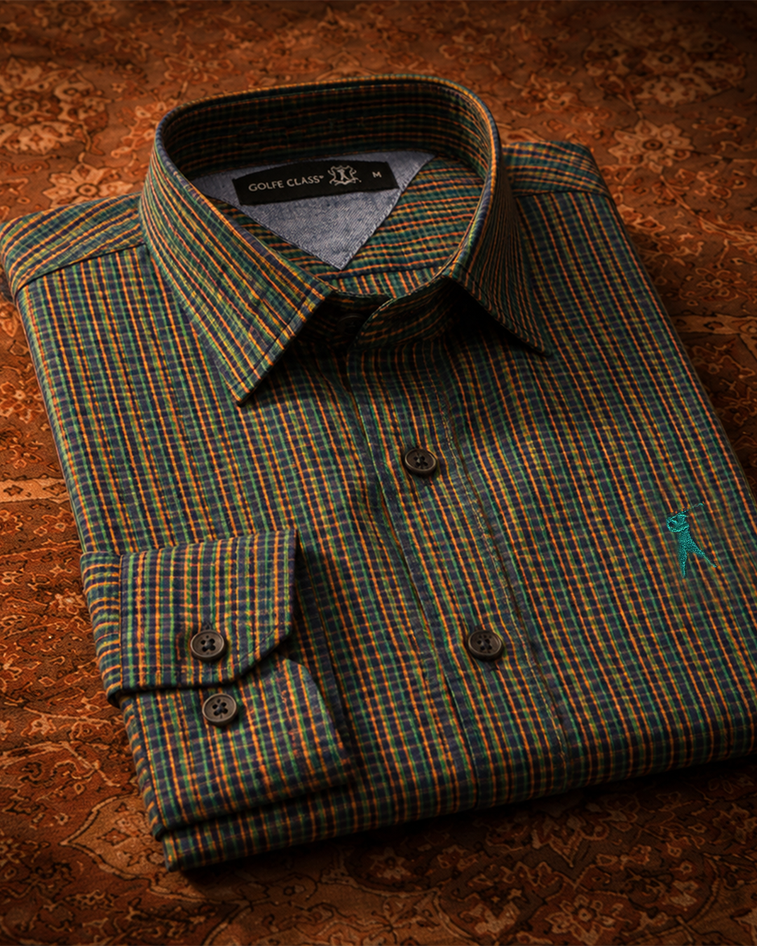 Camisa Social Masculina Xadrez Manga Longa
