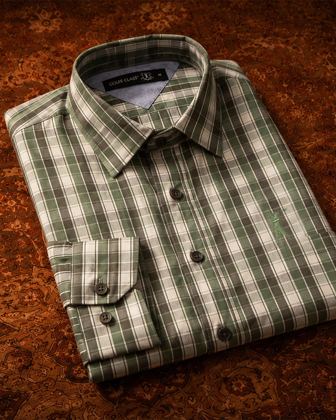 Camisa Social Masculina Xadrez Manga Longa