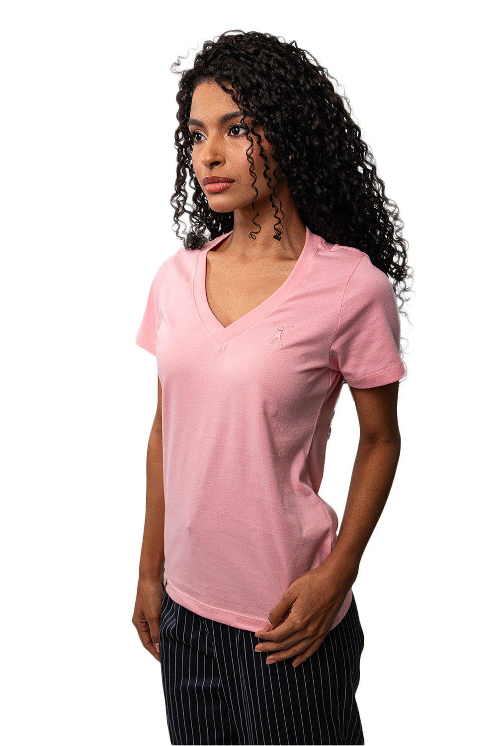 Camiseta Feminina Decote V