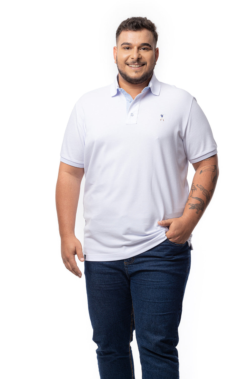 Camisa Polo Colarinho Plus Size
