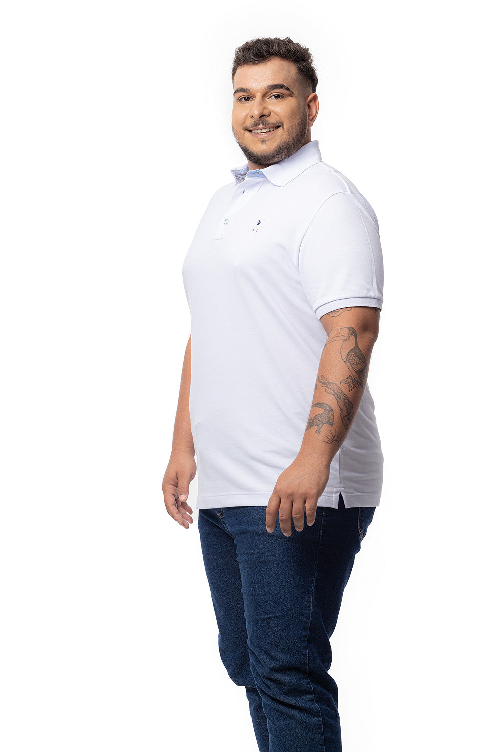 Camisa Polo Colarinho Plus Size