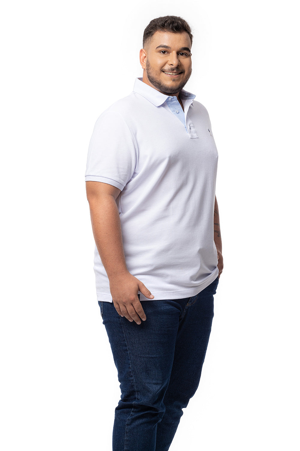 Camisa Polo Colarinho Plus Size