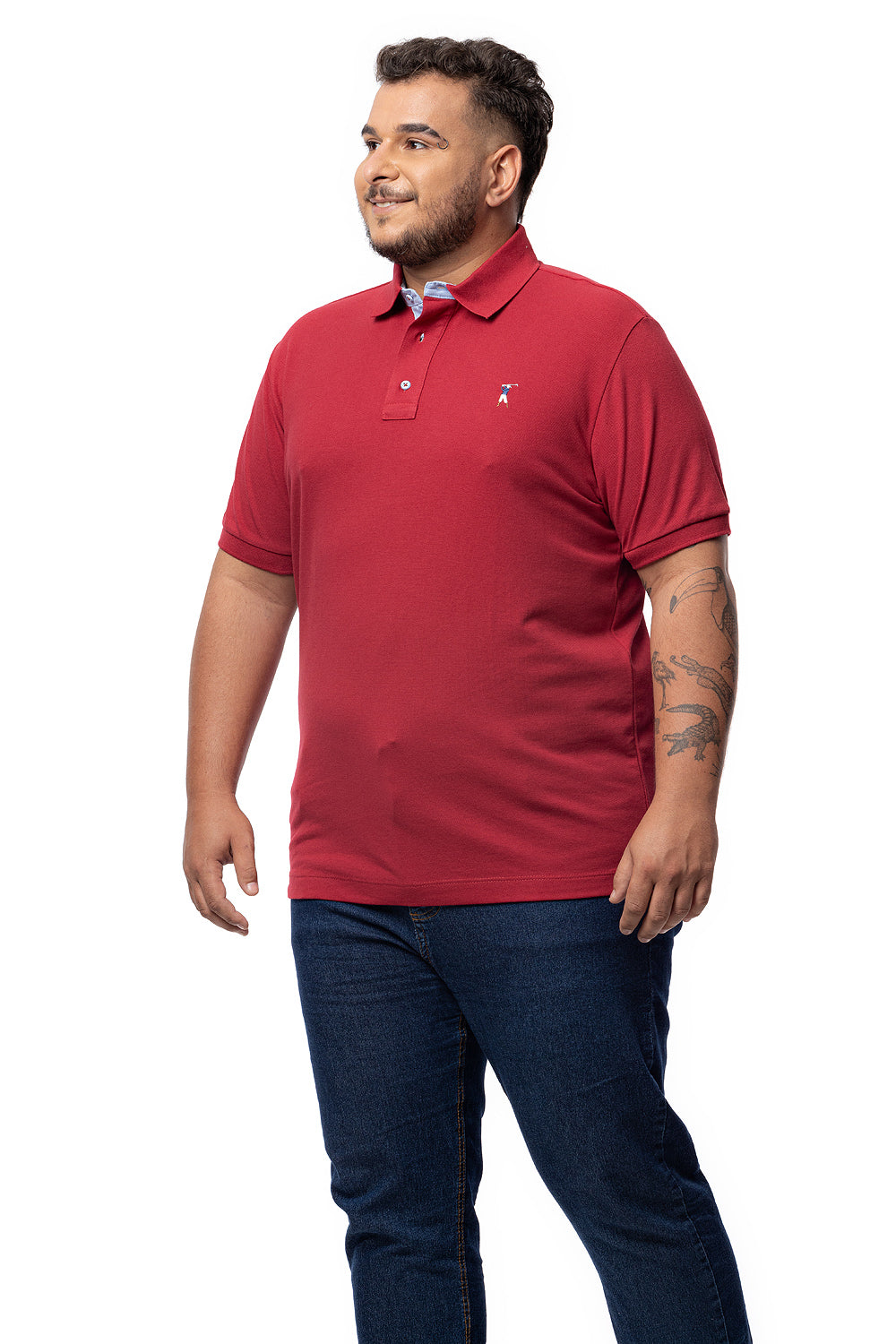 Camisa Polo Colarinho Plus Size