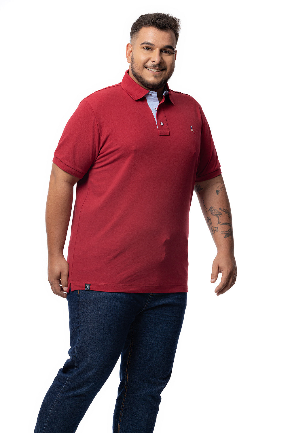 Camisa Polo Colarinho Plus Size