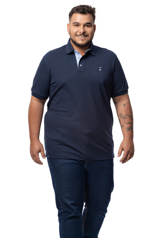 Camisa Polo Colarinho Plus Size