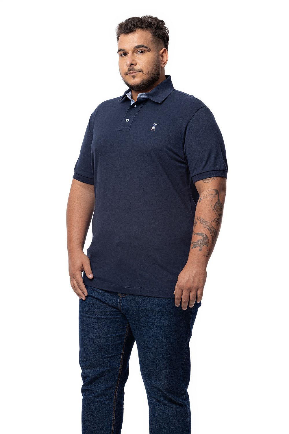 Camisa Polo Colarinho Plus Size