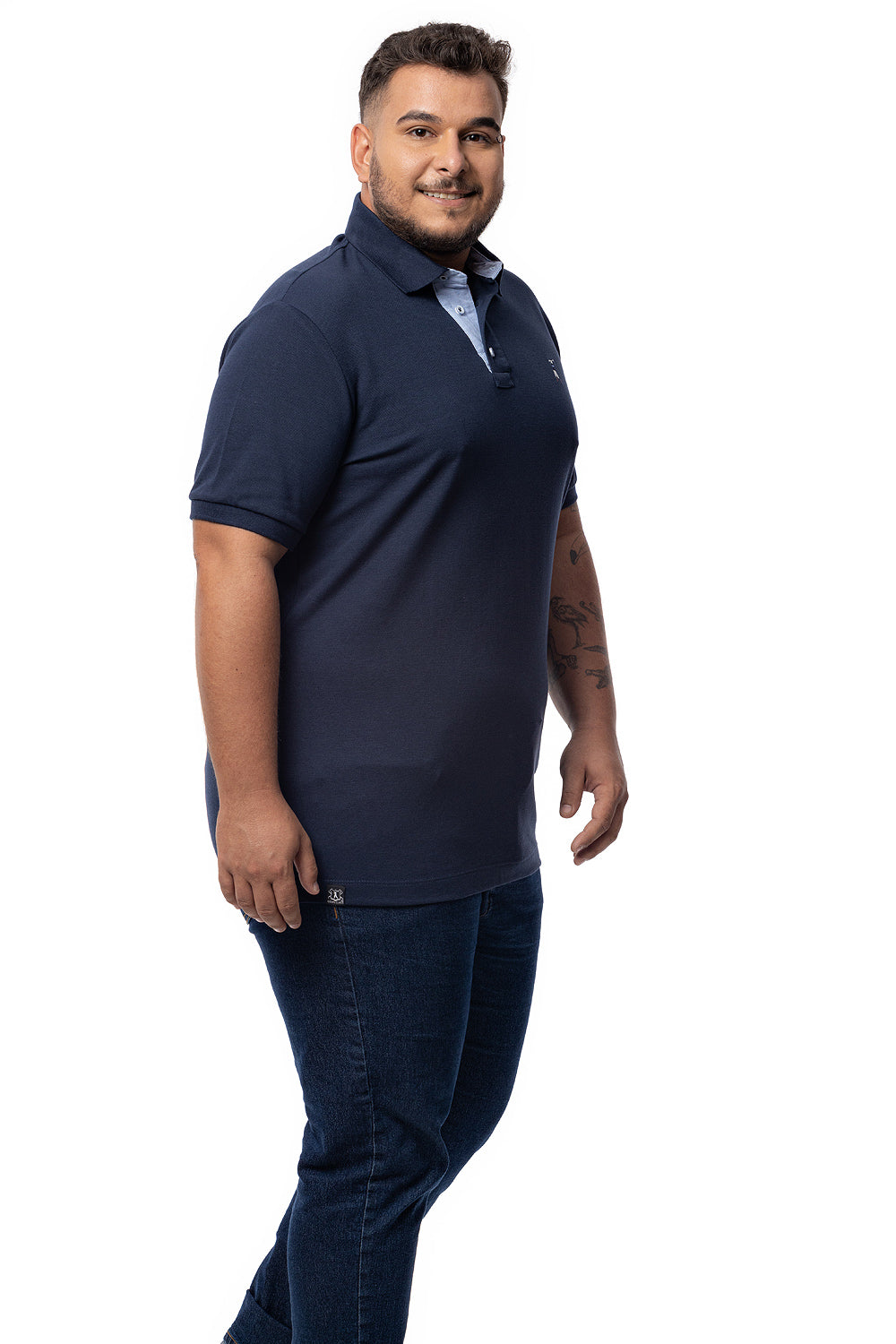 Camisa Polo Colarinho Plus Size