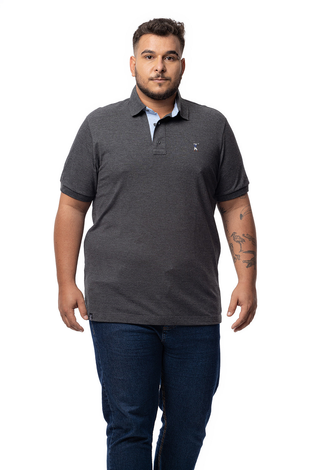 Camisa Polo Colarinho Plus Size