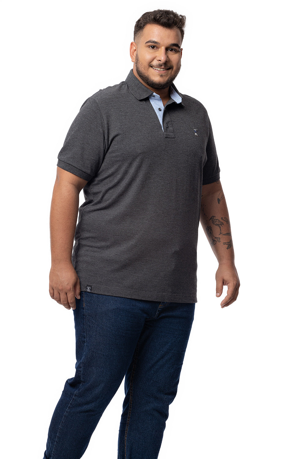Camisa Polo Colarinho Plus Size
