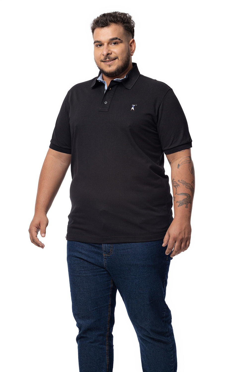 Camisa Polo Colarinho Plus Size