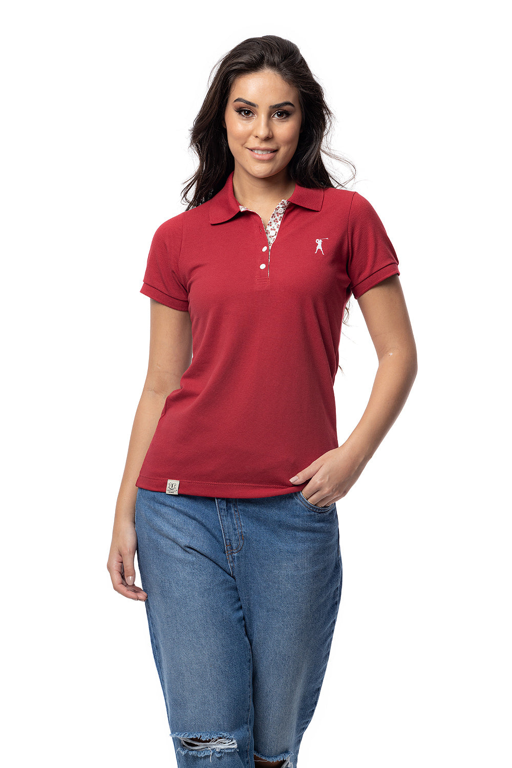 Baby Look Polo Bordada