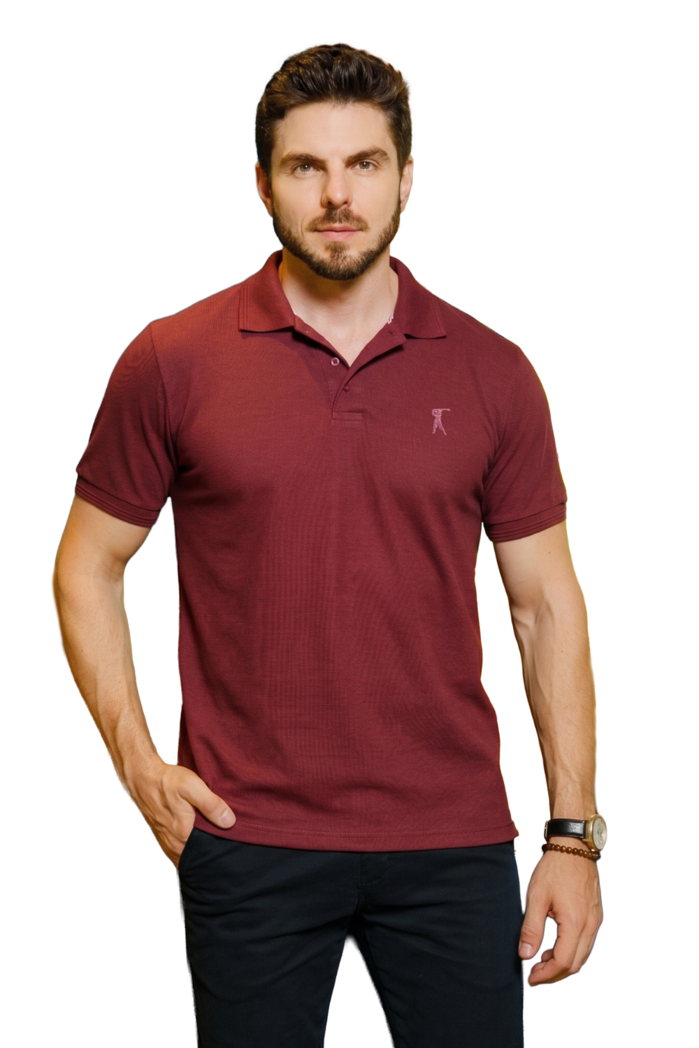 Camisa Polo Detalhe Patô em V