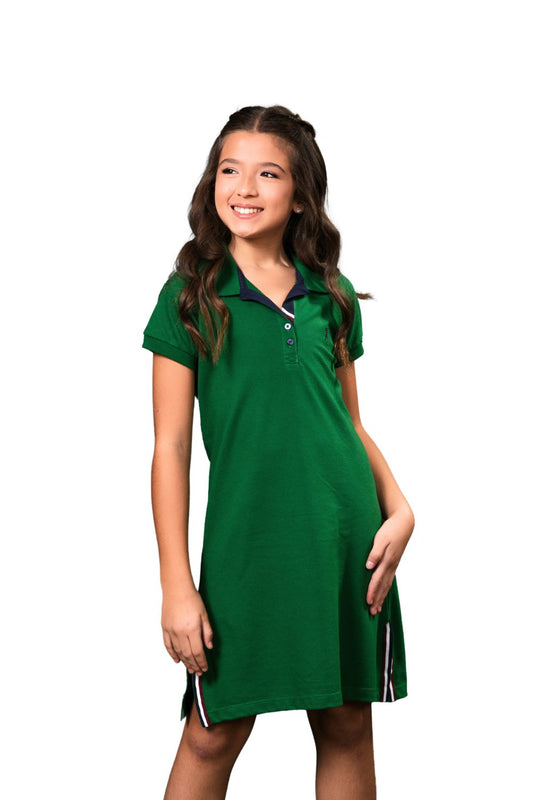 Vestido Polo Cadarço 3 Faixas Infantil
