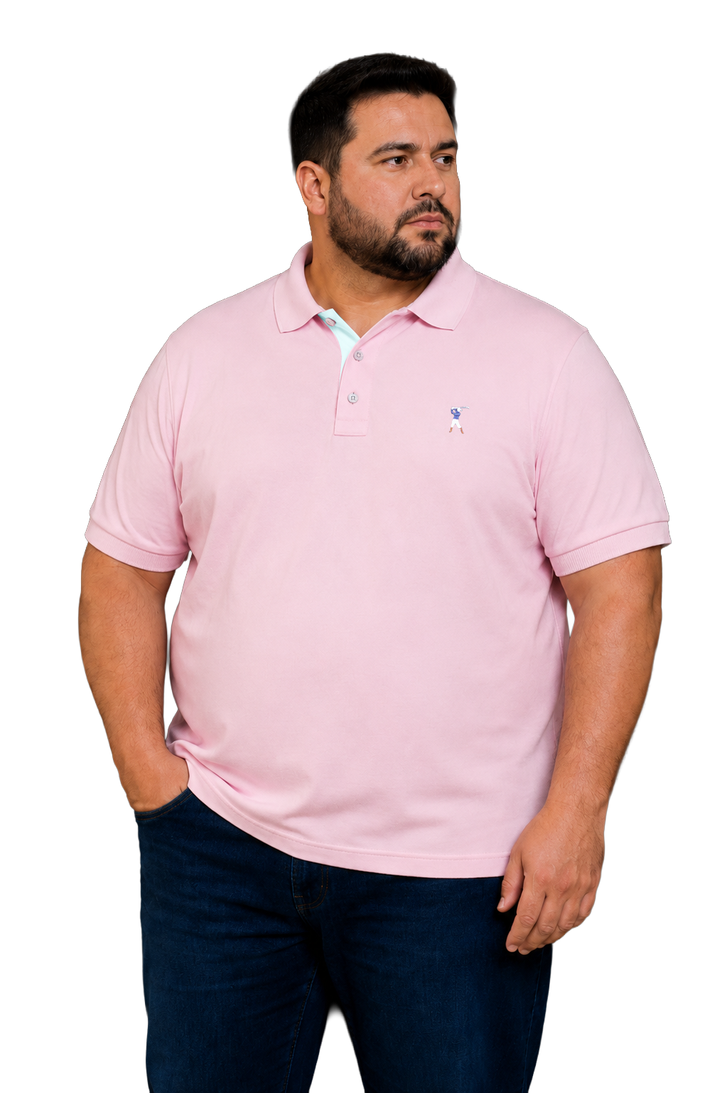 Camisa Polo Colarinho Plus Size