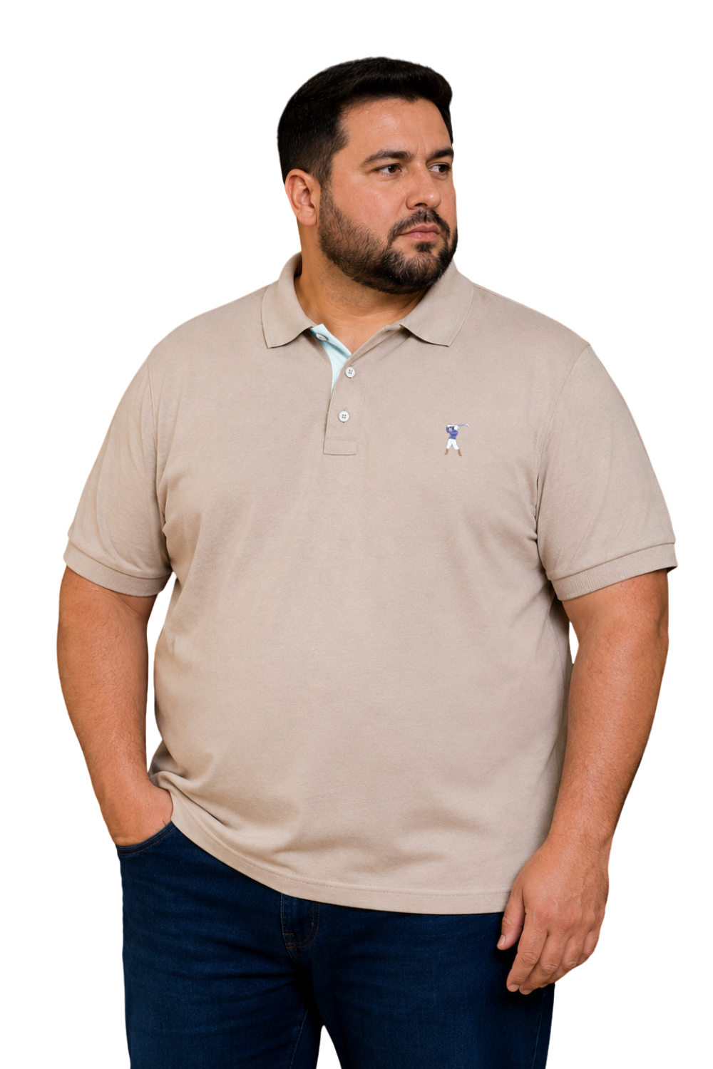 Camisa Polo Colarinho Plus Size