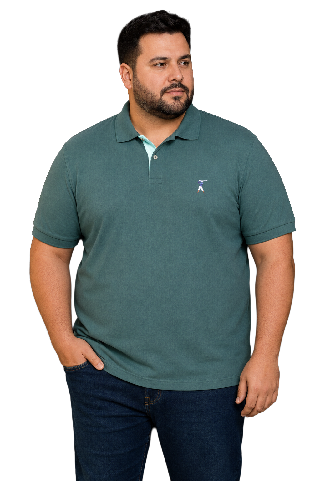 Camisa Polo Colarinho Plus Size