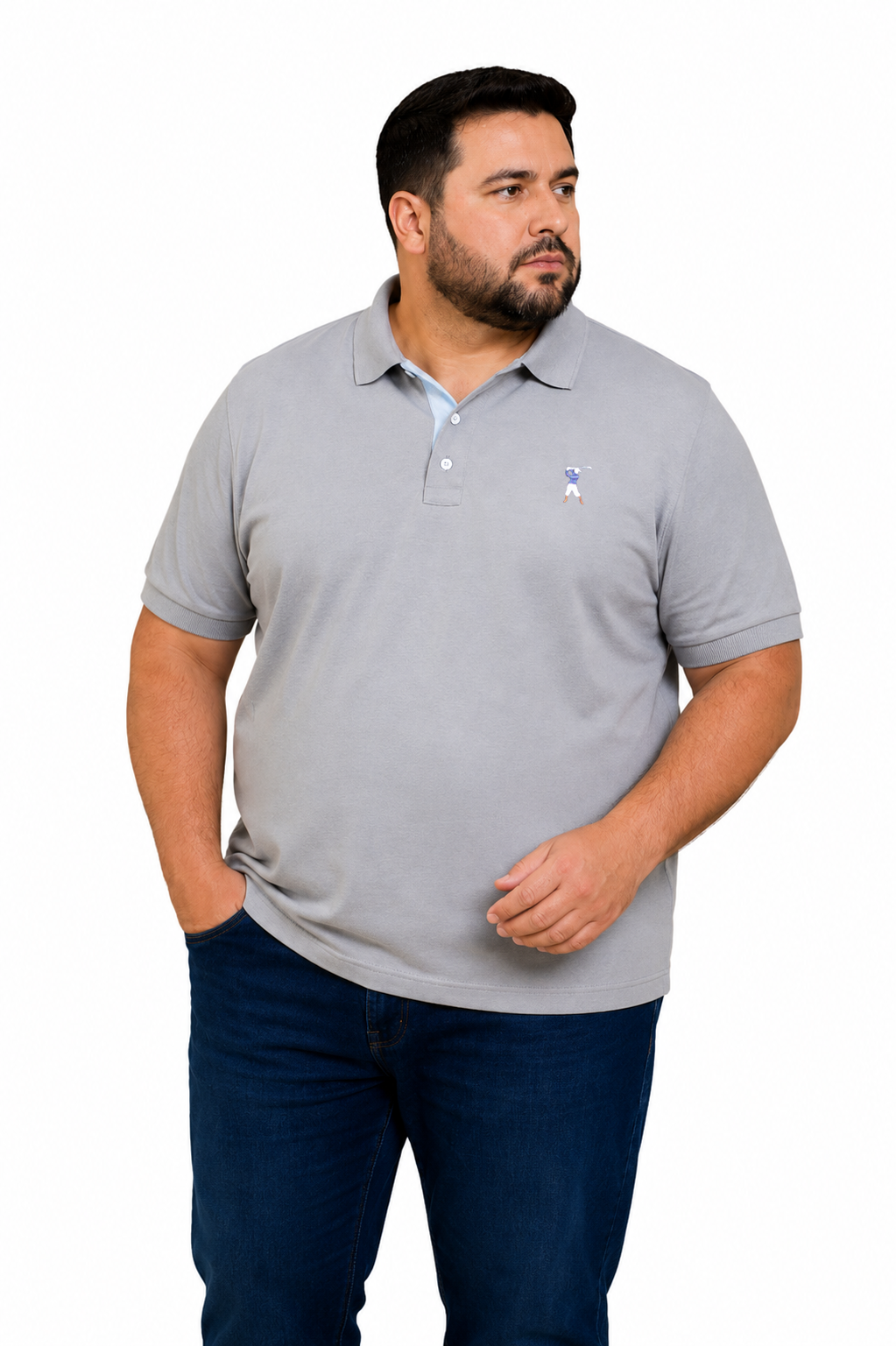 Camisa Polo Colarinho Plus Size
