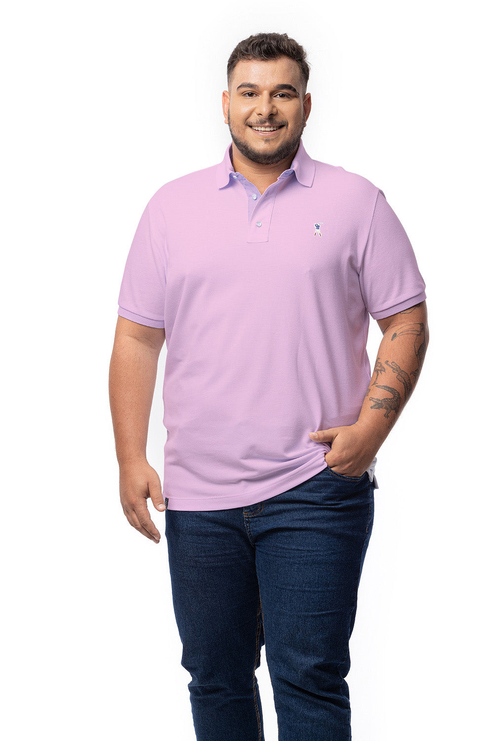 Camisa Polo Colarinho Plus Size