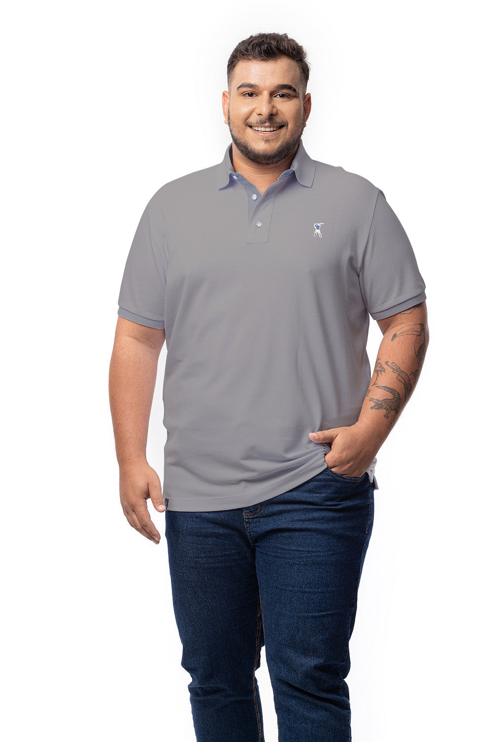 Camisa Polo Colarinho Plus Size