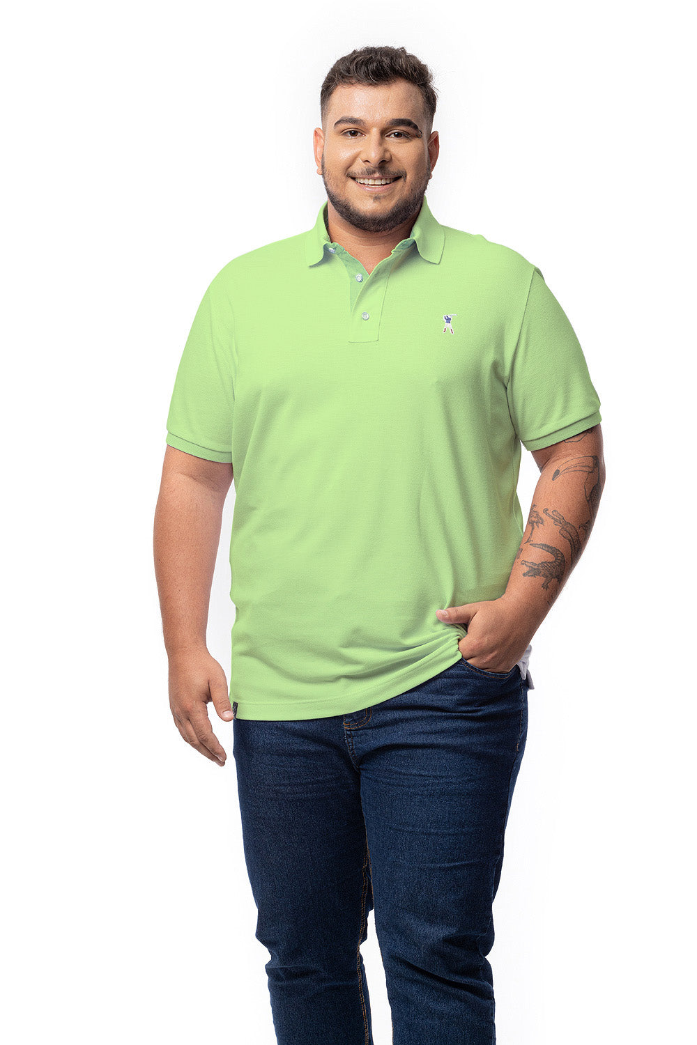 Camisa Polo Colarinho Plus Size
