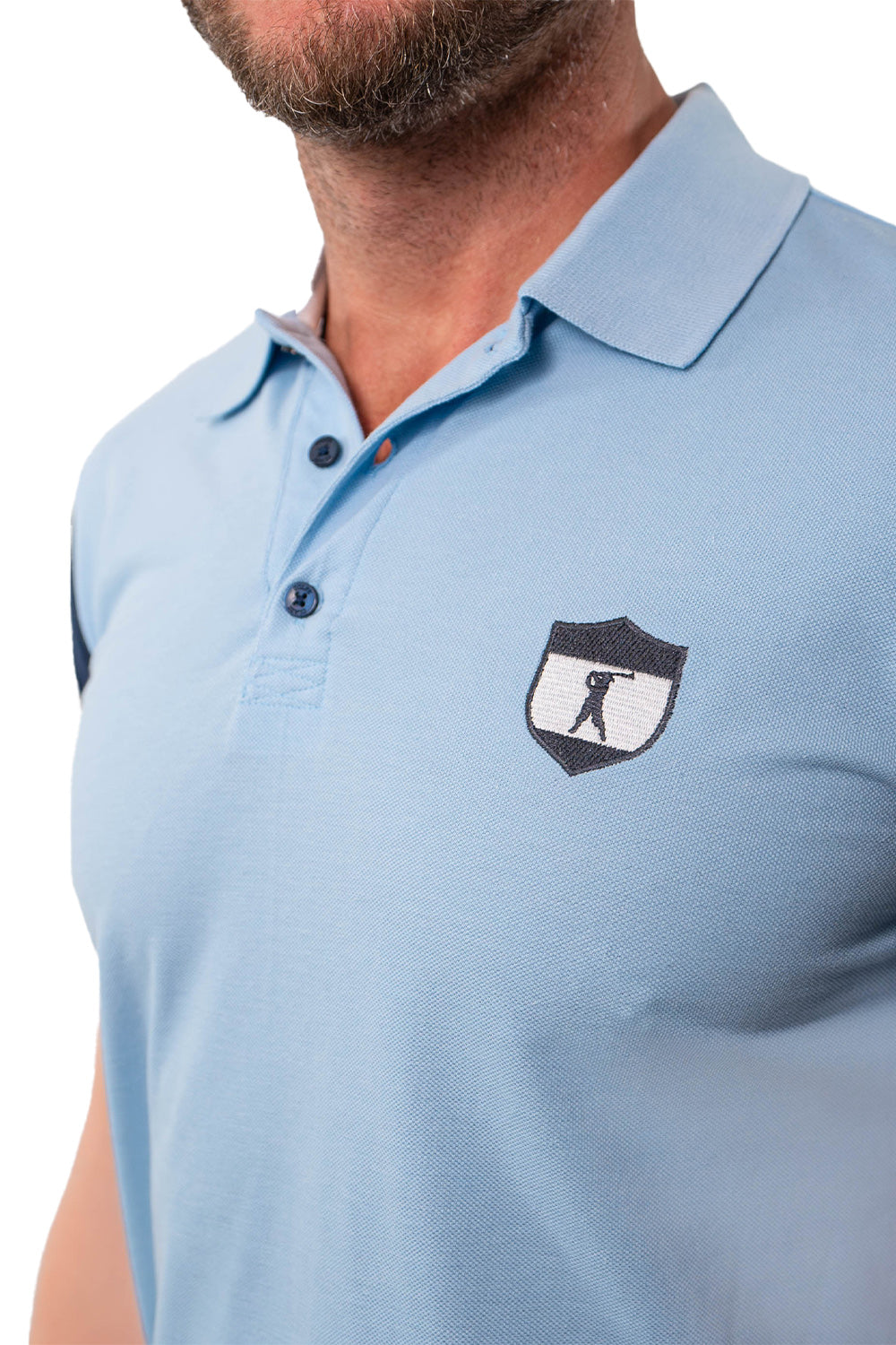Camisa Polo Vivo Manga Brasão