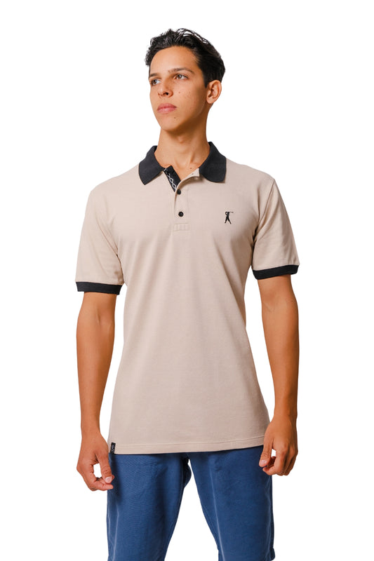Camisa Polo Combinada com Cadarço