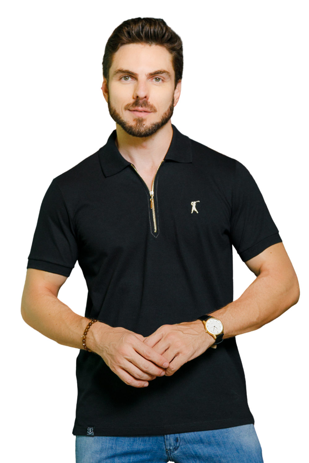 Camisa Polo Detalhe Patô com Zíper