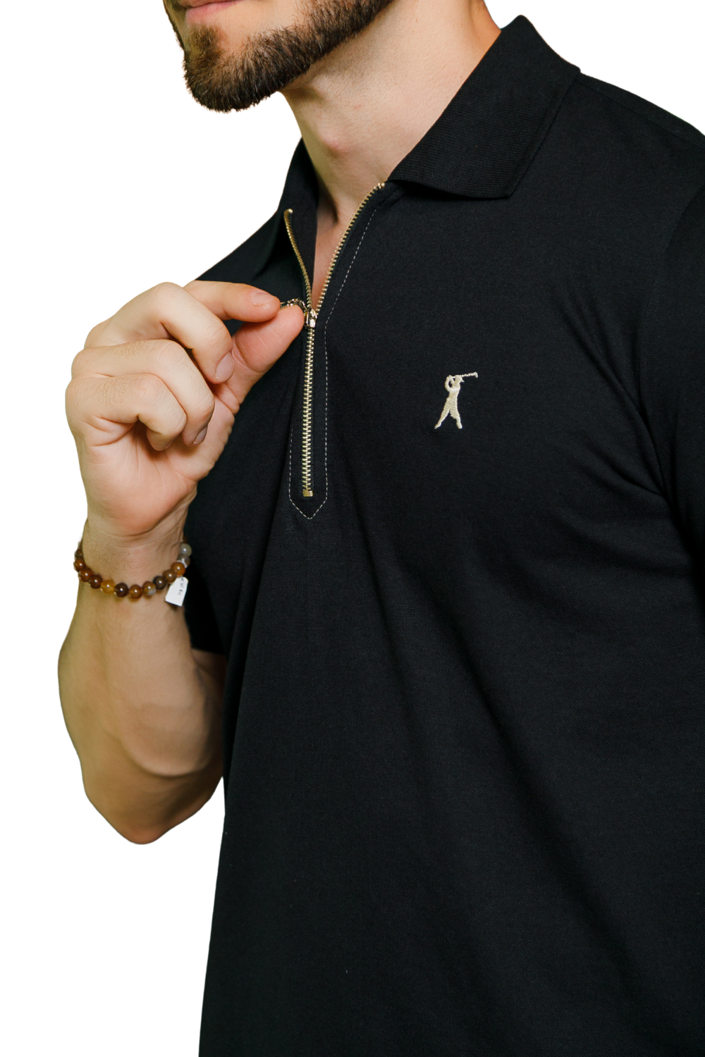Camisa Polo Detalhe Patô com Zíper