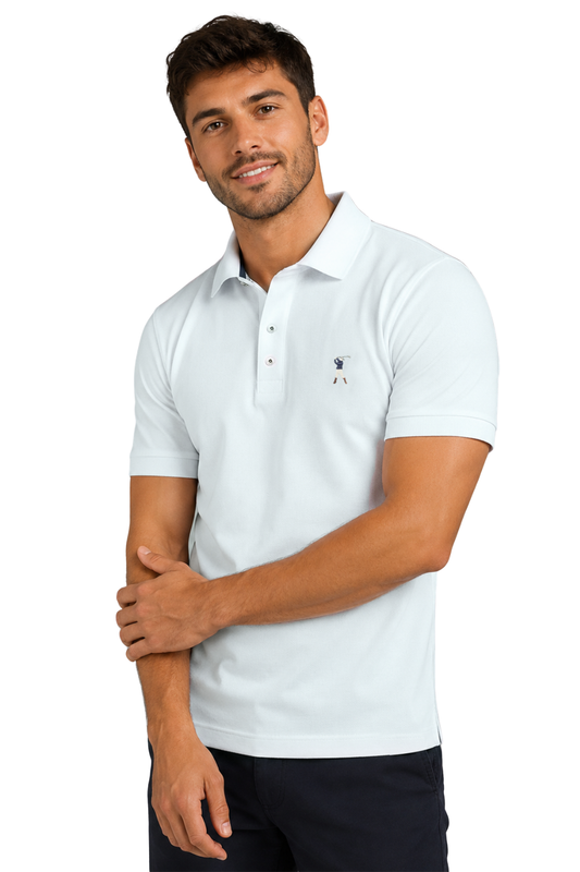Camisa Polo Lisa com Cadarço