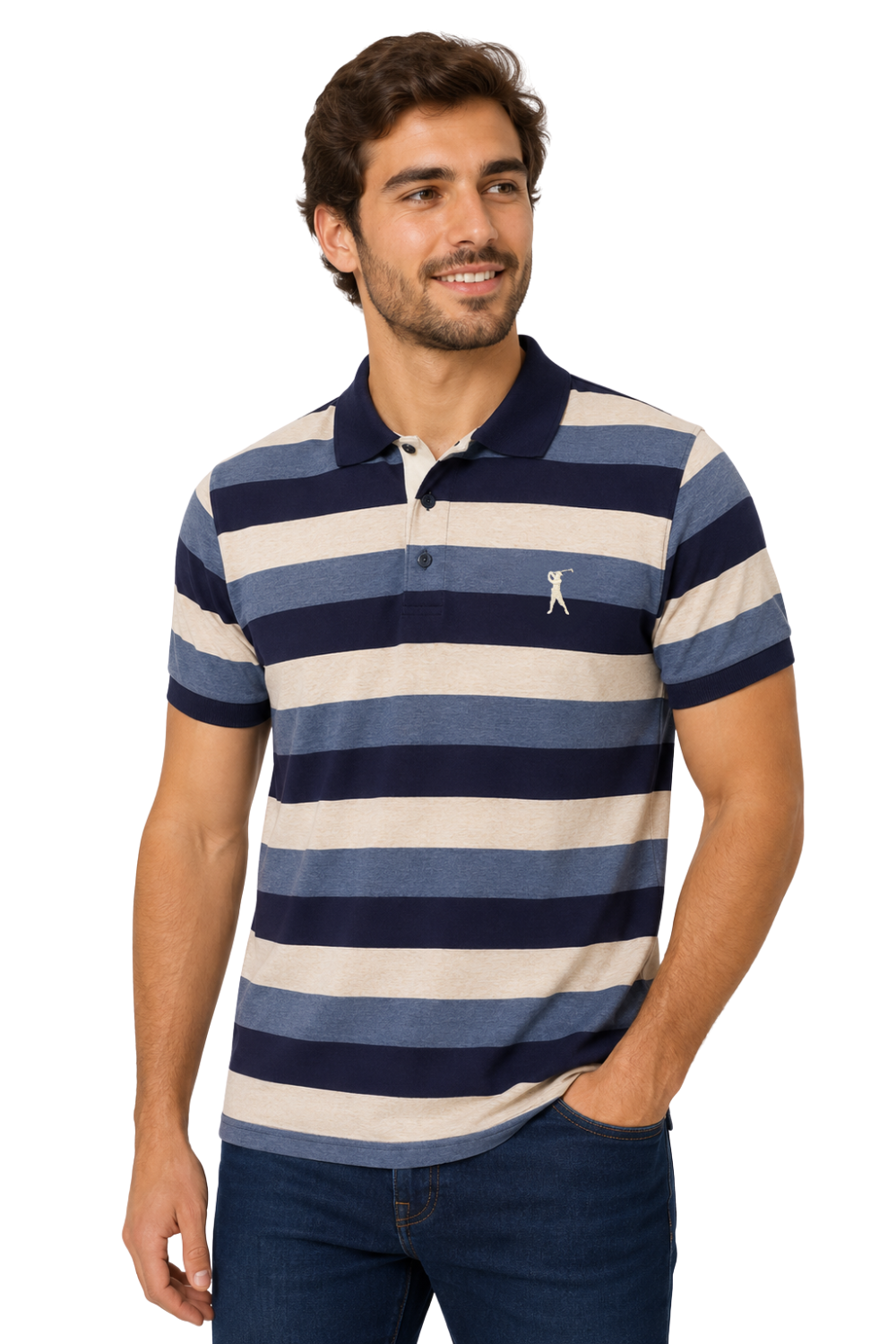Camisa Polo Listrada Luzente