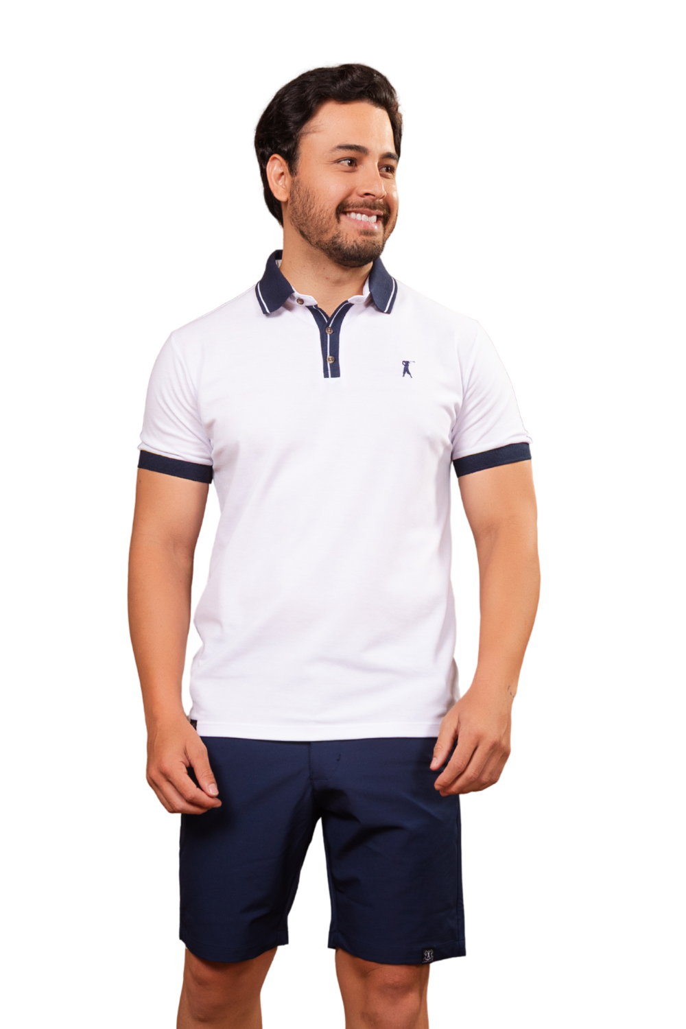 Camisa Polo Detalhe Retilínea com Friso