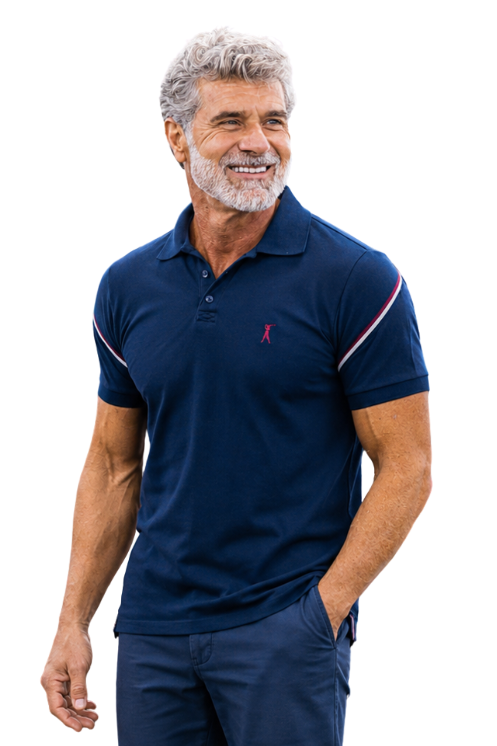 Camisa Polo Lisa Cadarço 3 Faixas Diagonal