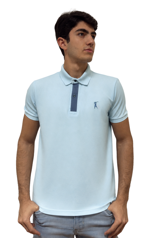 Camisa Polo Lisa Detalhe Patô com Galão
