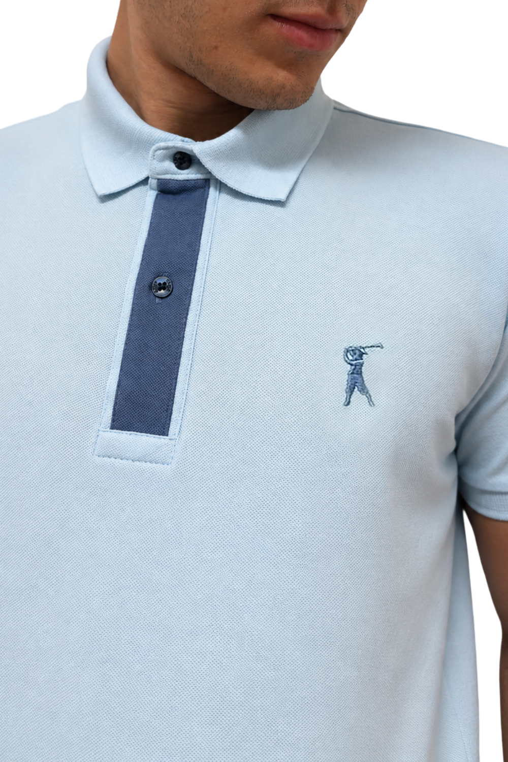 Camisa Polo Lisa Detalhe Patô com Galão