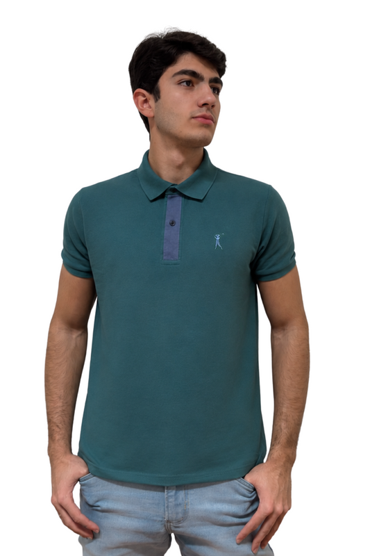 Camisa Polo Lisa Detalhe Patô com Galão