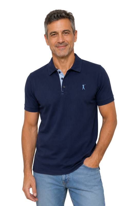 Camisa Polo Patô Tricoline Listrado