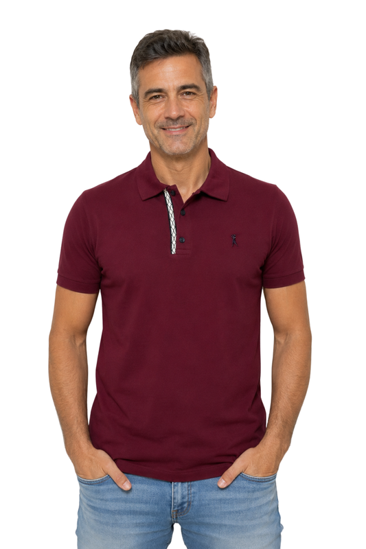 Camisa Polo Patô com Cadarço Geométrico