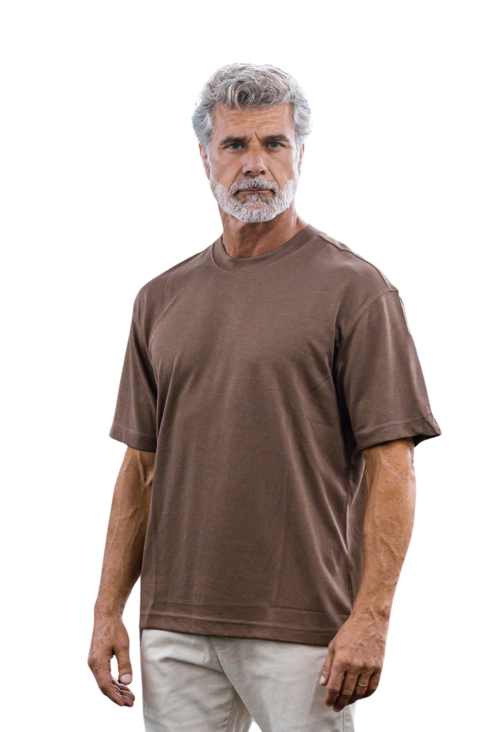 Camiseta Lisa Semi Oversize Poliamida