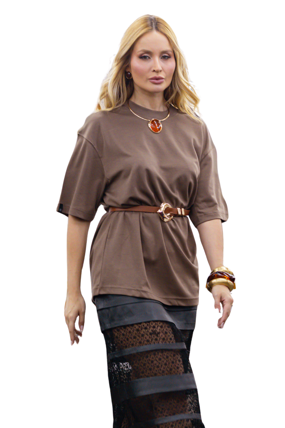 Camiseta Lisa Semi Oversize Poliamida