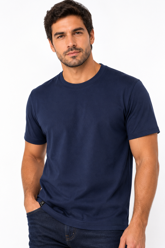 Camiseta Lisa Gola Careca Fio Egípcio