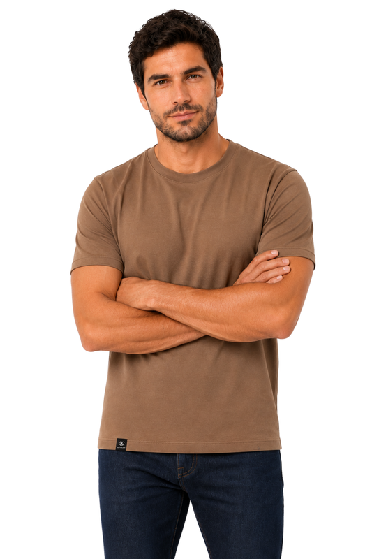 Camiseta Lisa Gola Careca Fio Egípcio