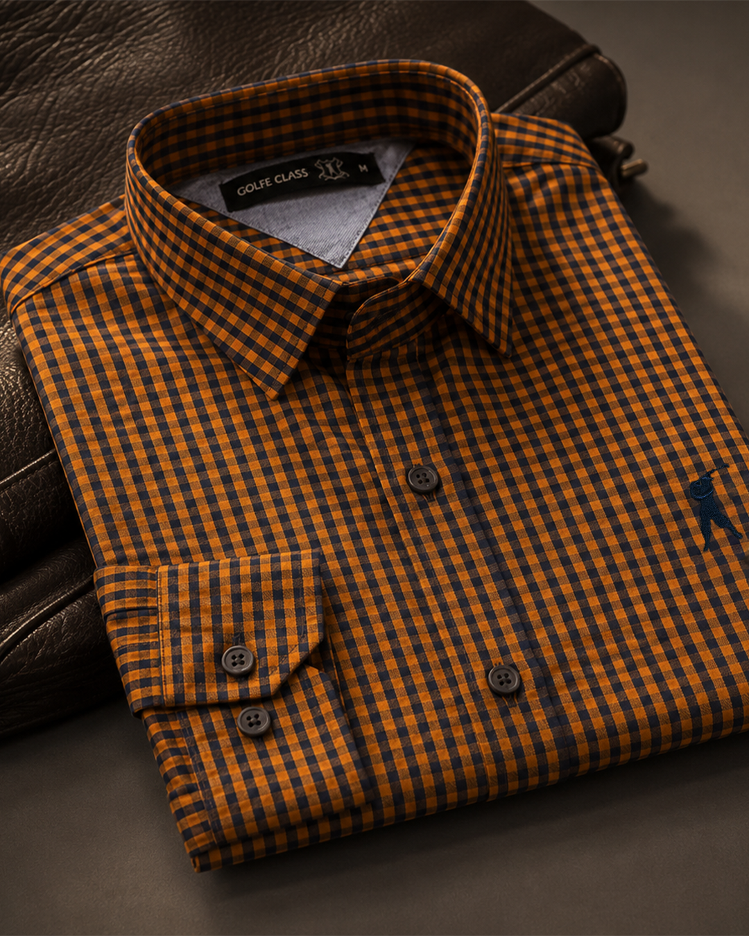 Camisa Social Masculina Xadrez Manga Longa