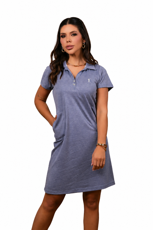 Vestido Polo Detalhe Bolso